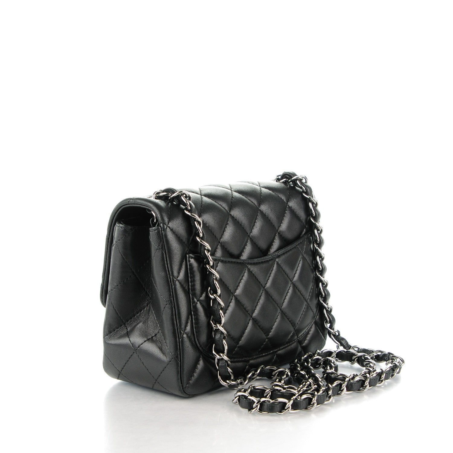 Chanel Lambskin Quilted Mini Square Flap Black 3 of 9