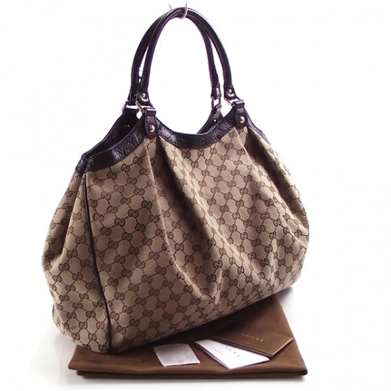 Gucci Monogram Large Sukey Tote Dark Brown 3 of 10