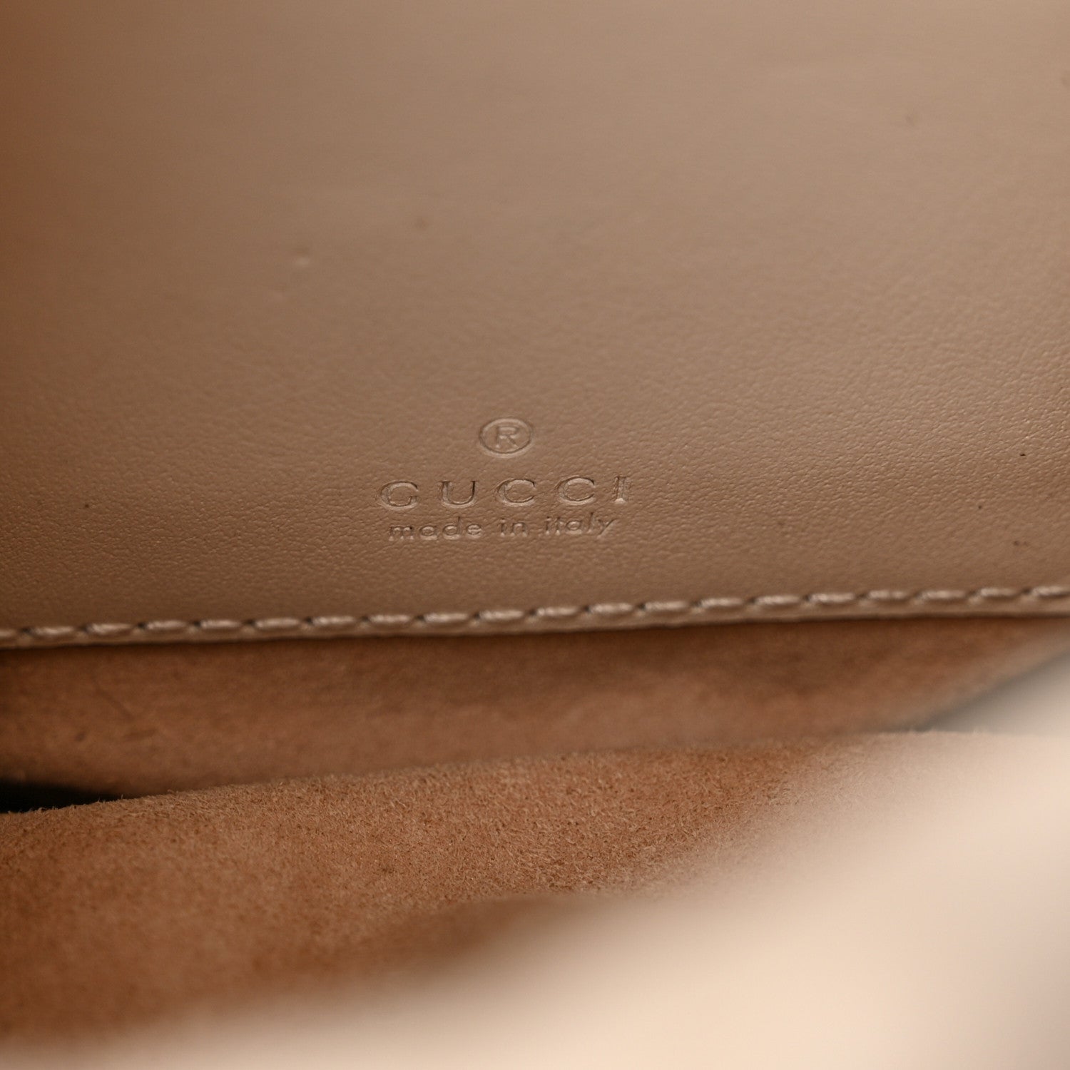 Gucci Calfskin Matelasse Mini GG Marmont 2.0 Bucket Bag White 7 of 15