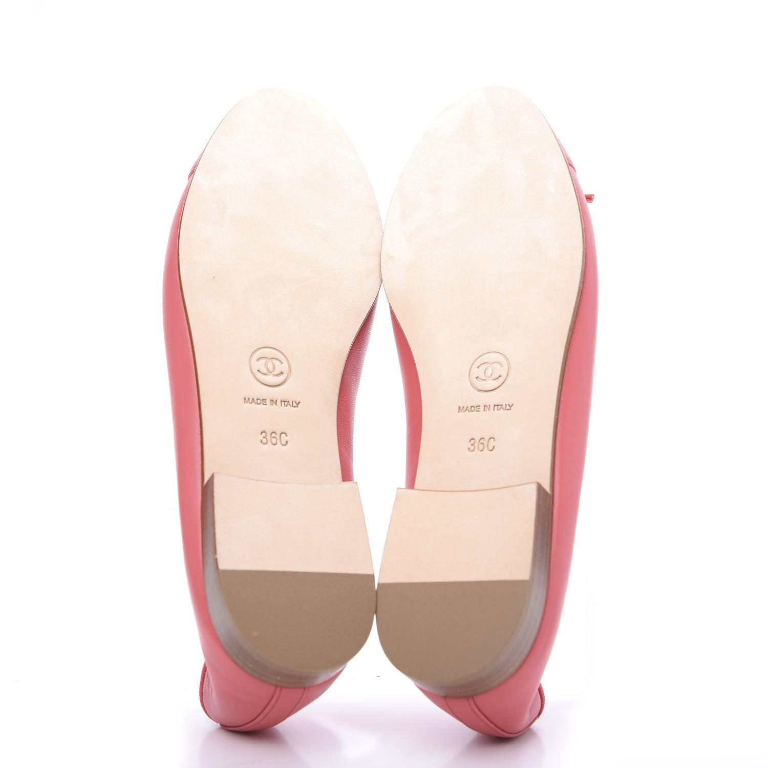 Chanel Lambskin Cap Toe CC Ballerina Flats 36 Pink 5 of 8