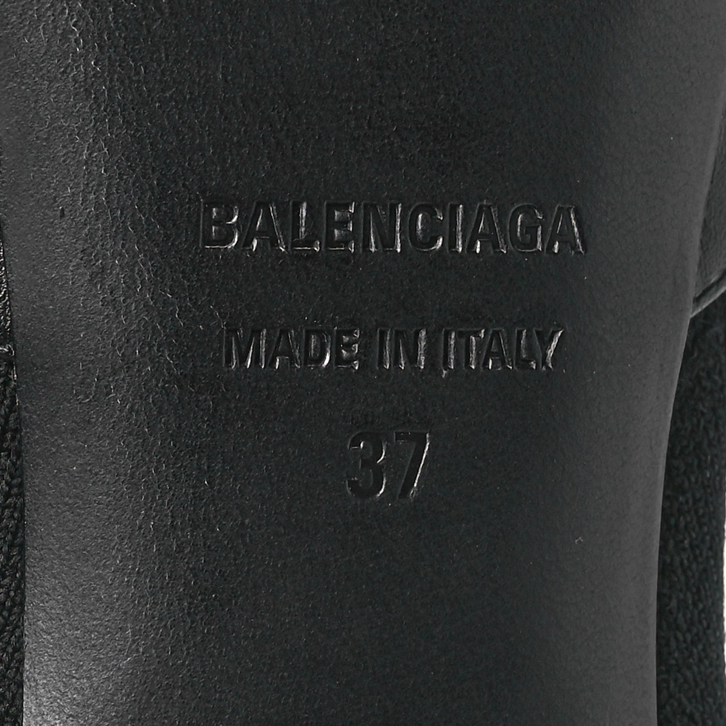 Calfskin Knit Sock Bootie 37 Black