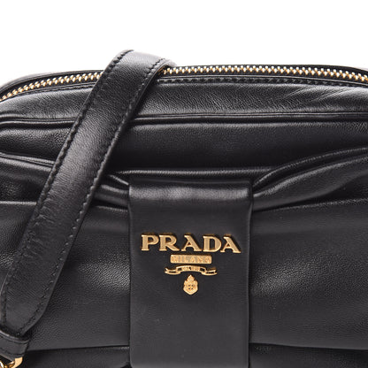 Prada Nappa Zippers Bow Clutch Black 9 of 9