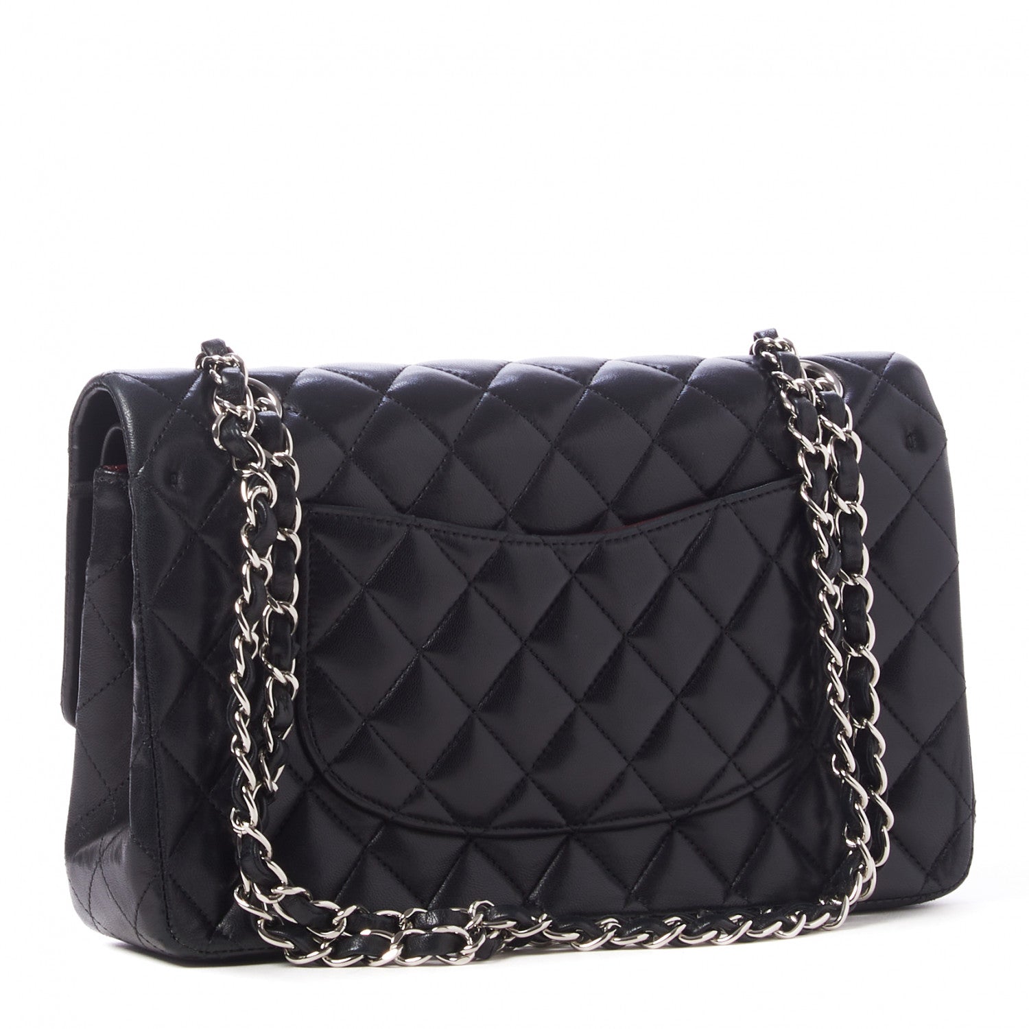 Chanel Lambskin Quilted Medium Double Flap Black 3 of 10