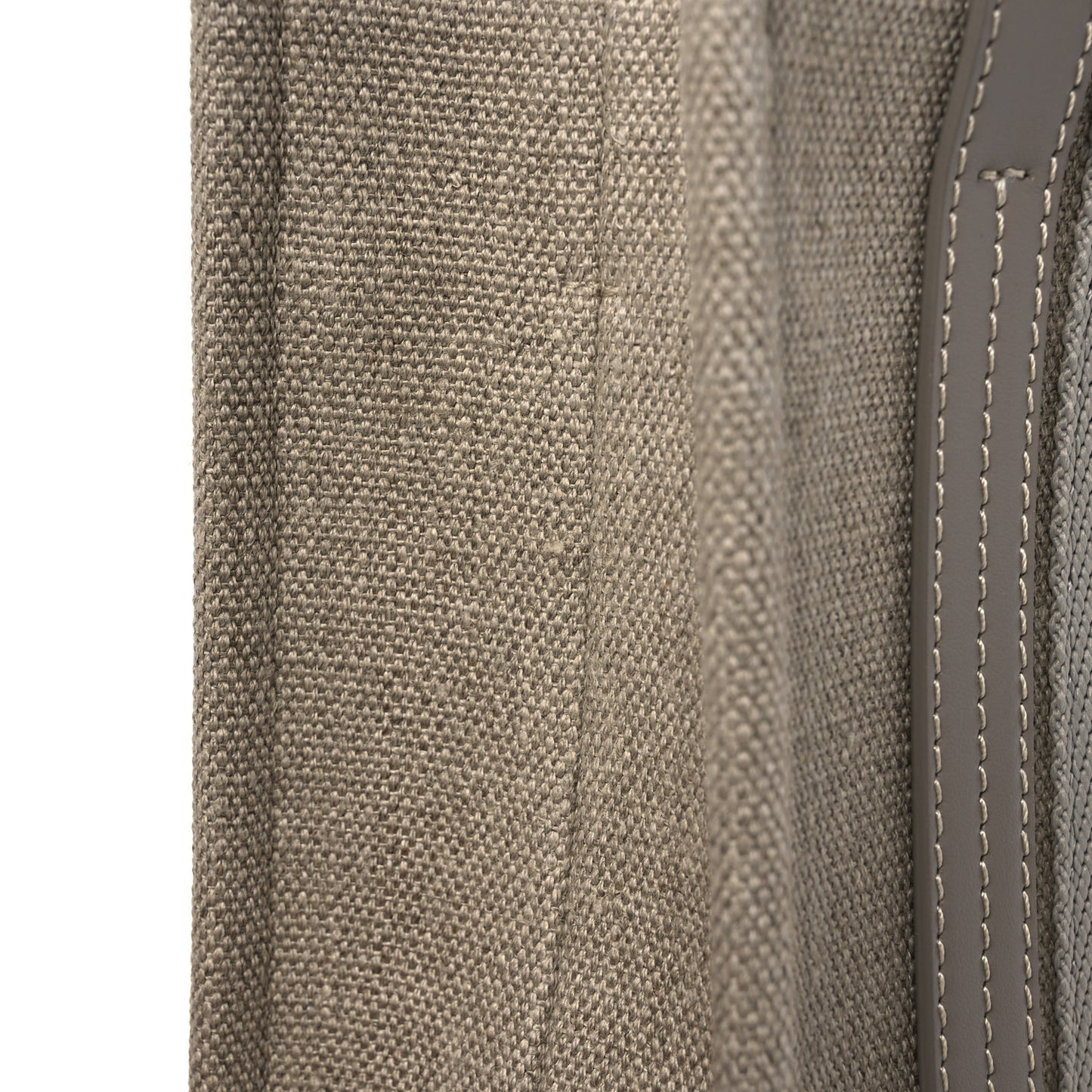 Cotton Calfskin Small Woody Ribbon Tote With Strap  Beige Taupe