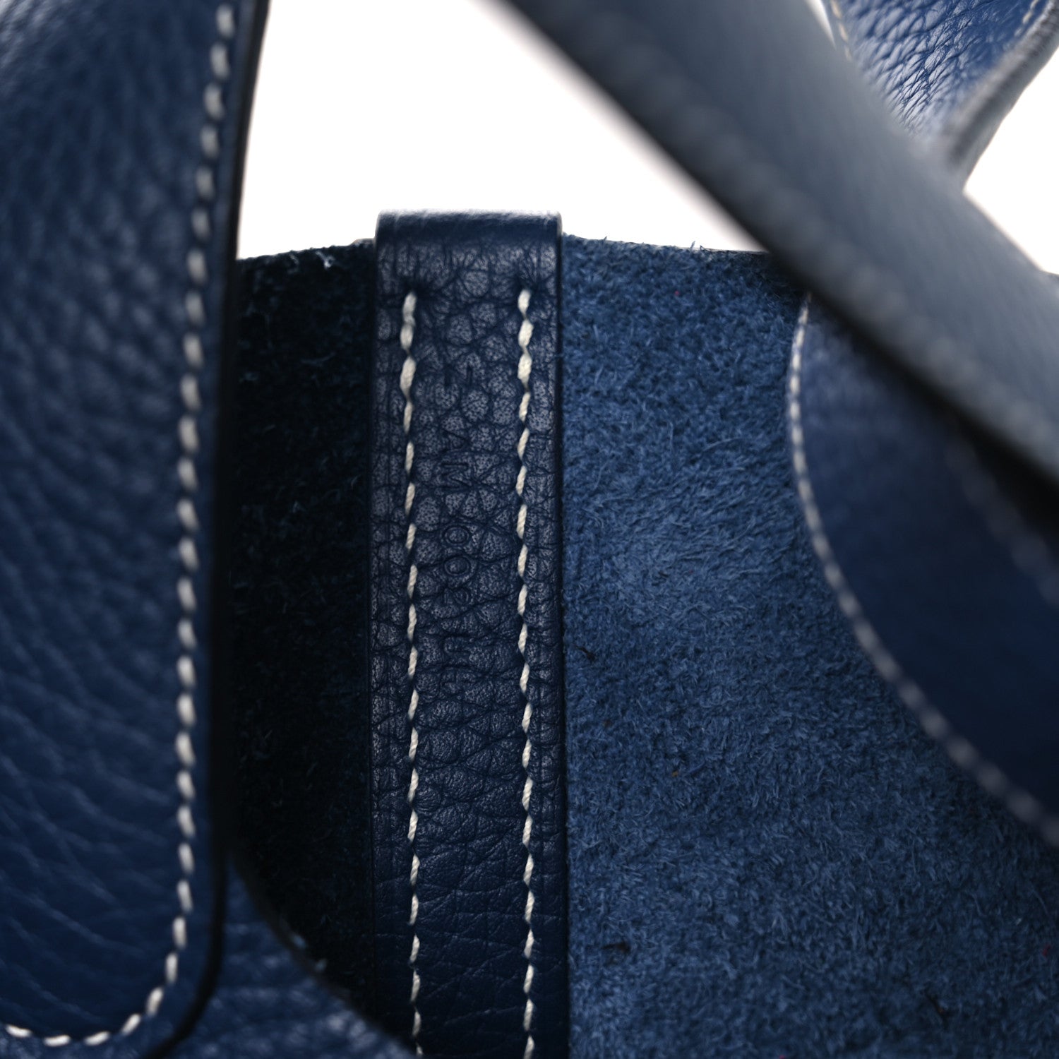 Hermes Taurillon Clemence Casaque Picotin Lock 22 MM Bleu Saphir
