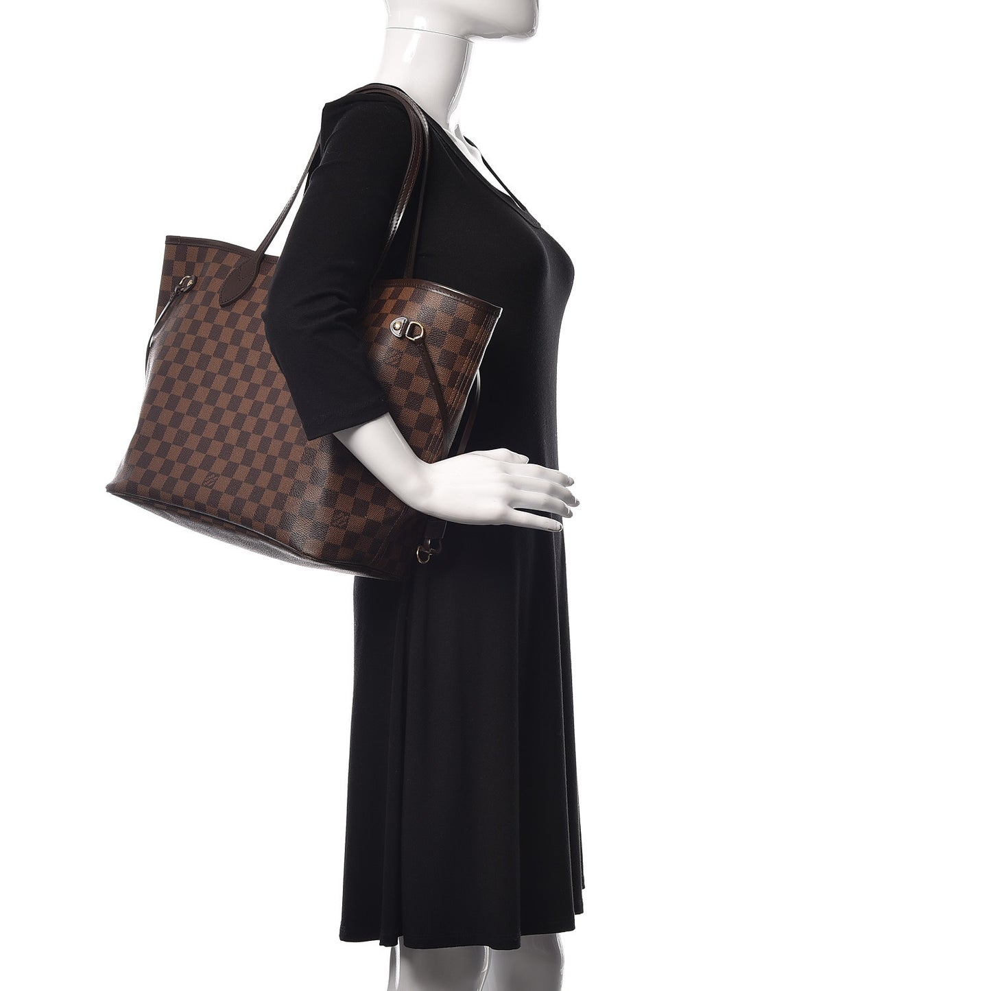 Damier Ebene Neo Neverfull MM Rose Ballerine