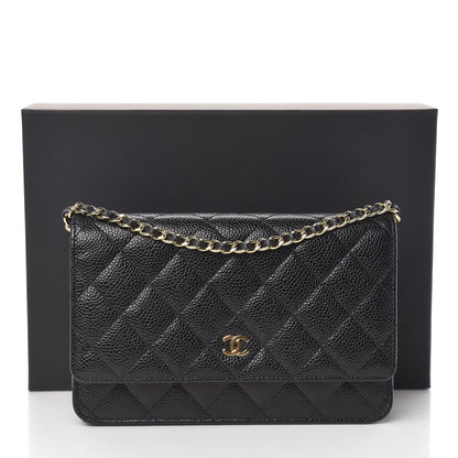 Chanel Caviar Quilted Wallet On Chain WOC Black 11 of 11