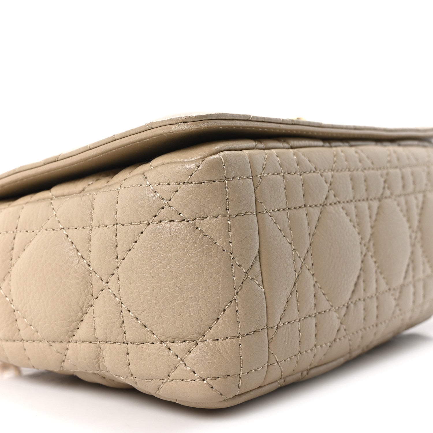 Christian Dior Calfskin Cannage Small Caro Bag Beige 9 of 10