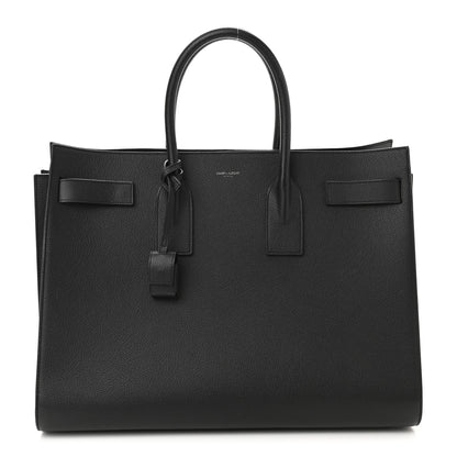 Saint Laurent Grained Calfskin Large Sac De Jour Carryall Black 1 of 12