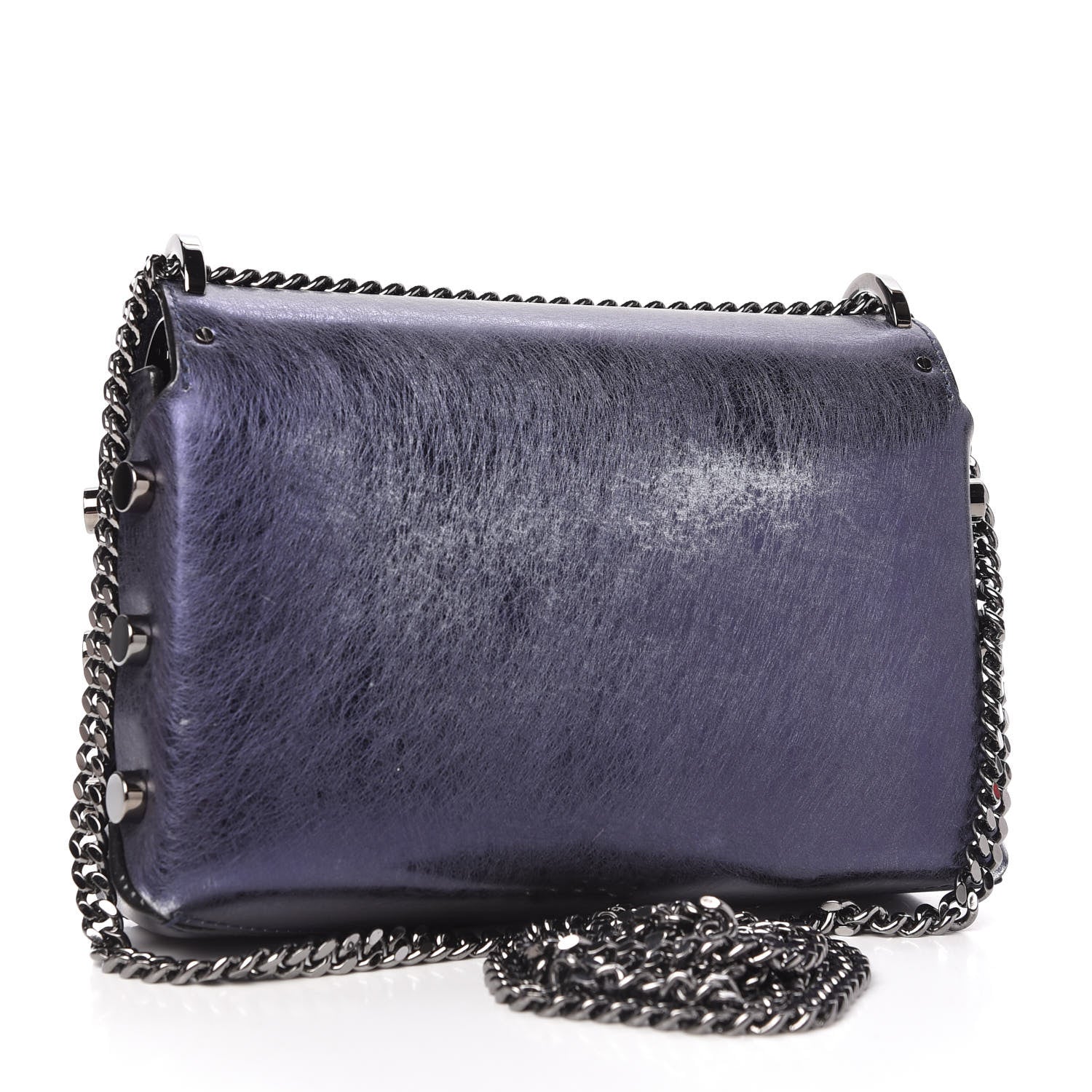 Jimmy Choo Metallic Calfskin Lockett Petite Shoulder Bag Purple 3 of 10