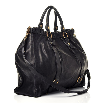 Miu Miu Nappa Spring Tote Black 4 of 10