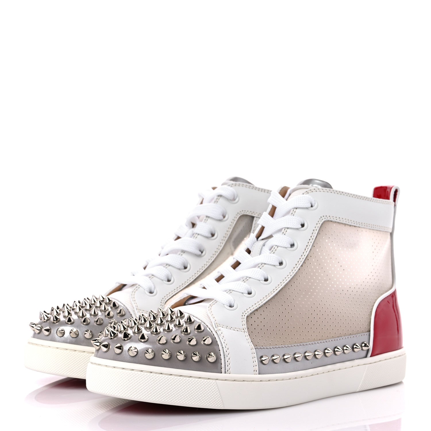 Christian Louboutin Metallic Spikes Mens Donna Mesh Sosoxy Flat Sneakers 40 Version Multi 3 of 10