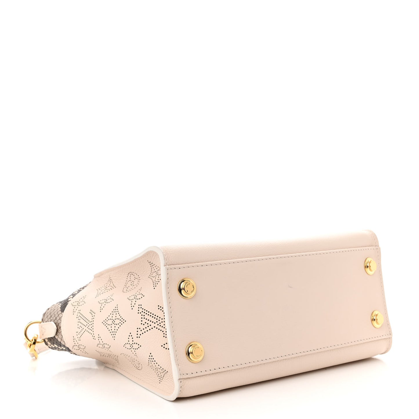 Calfskin Karung Snakeskin Mahina On My Side PM Quartz White