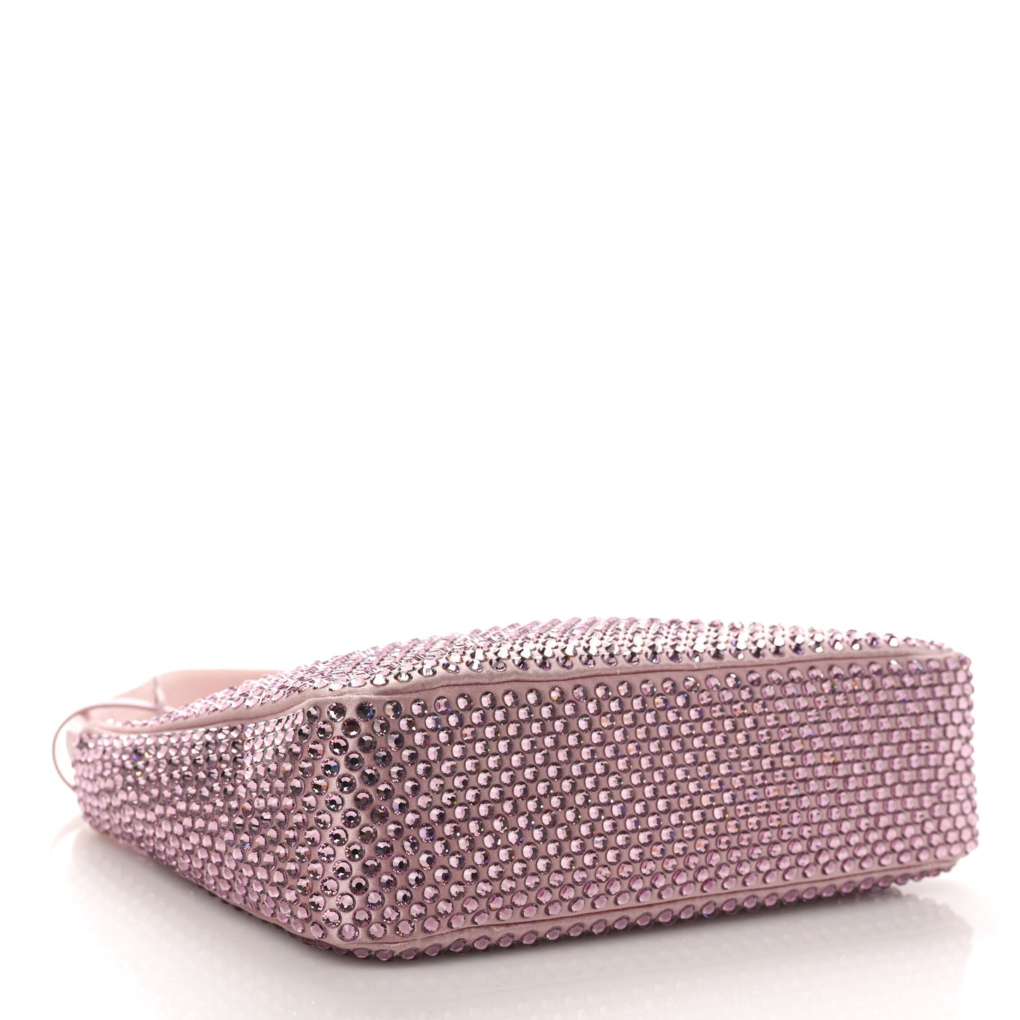 Satin Crystal Mini Re-Edition 2000 Bag Alabastro