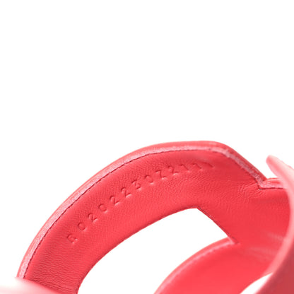 Hermes Box Calfskin Oran Sandals 39 Rose Boise 8 of 8