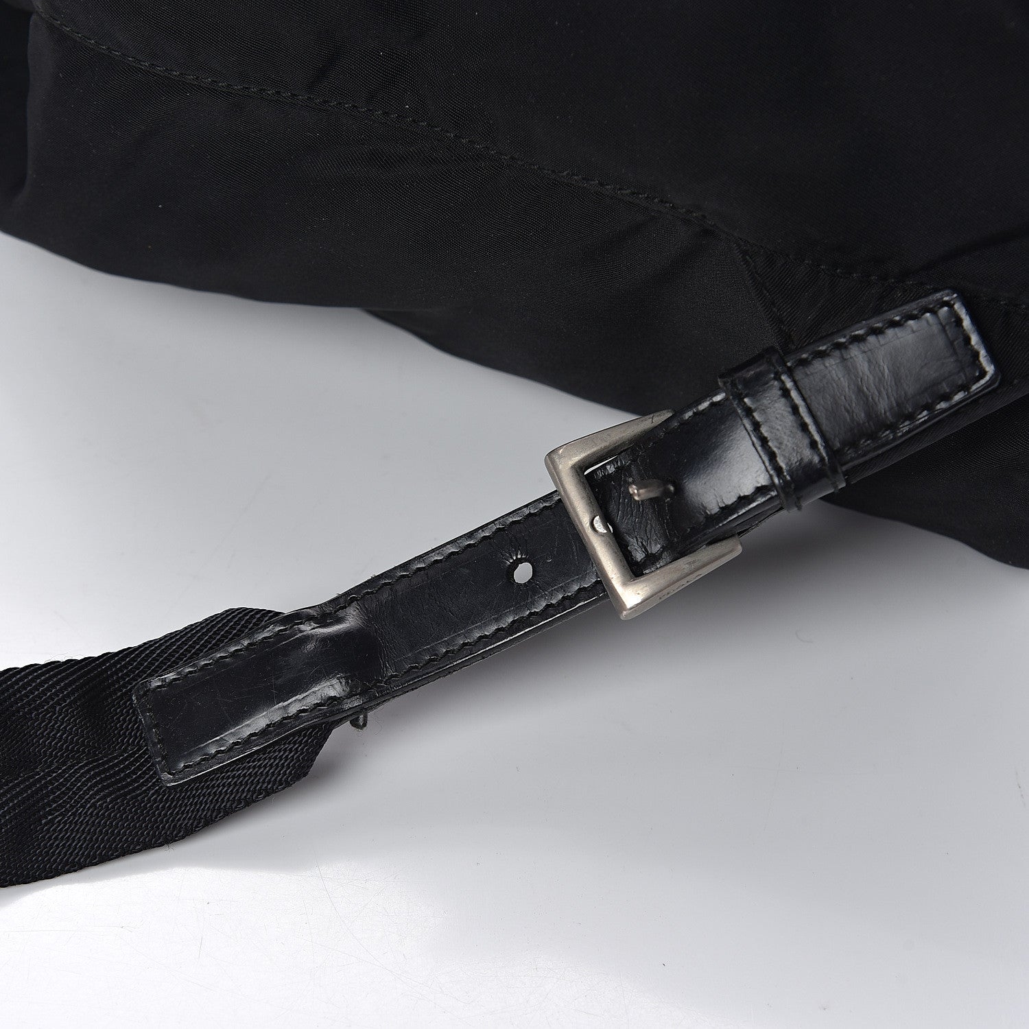 Prada Nylon Vela Medium Cinch Backpack Black 8 of 11