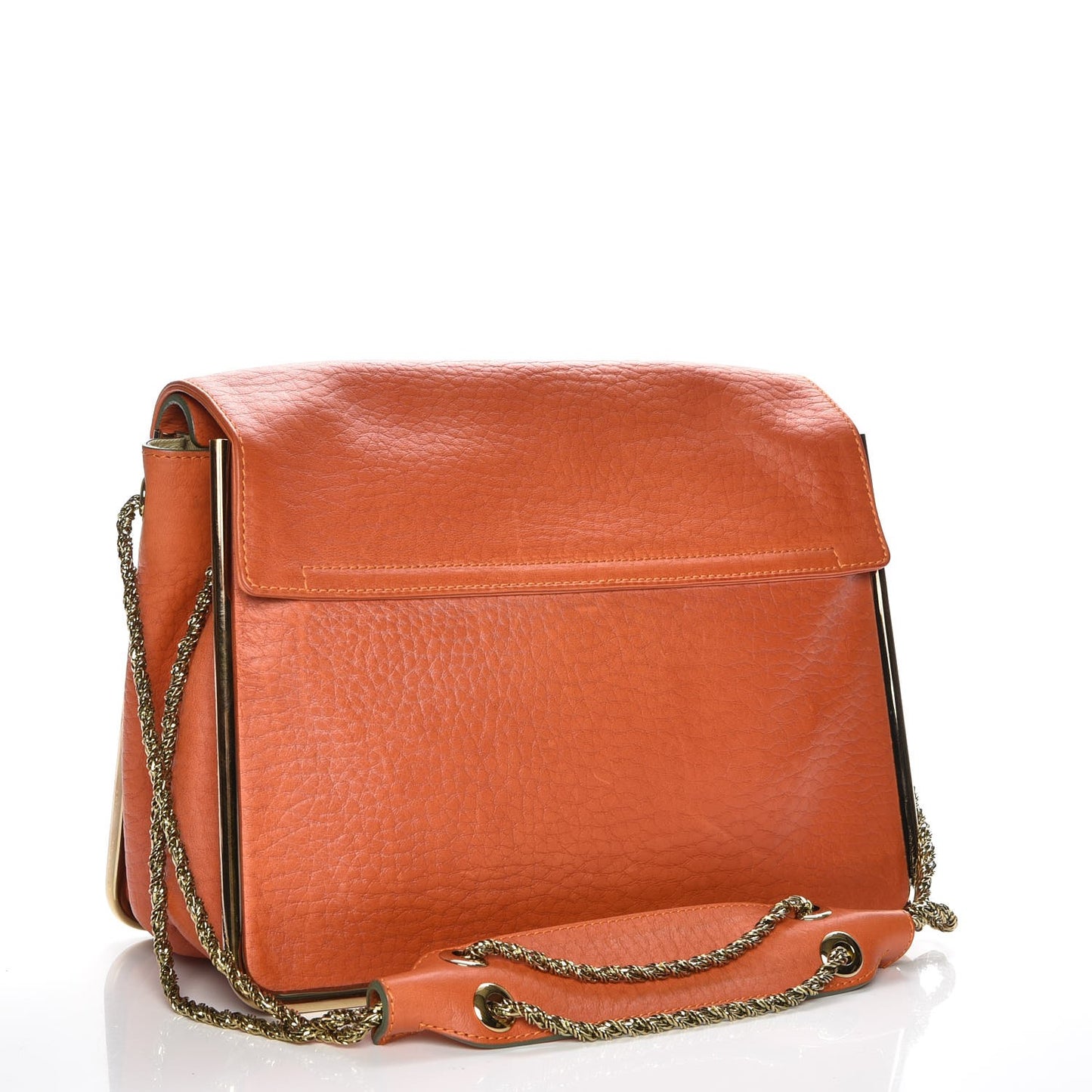 Grained Calfskin Medium Sally Flap Bag Tan
