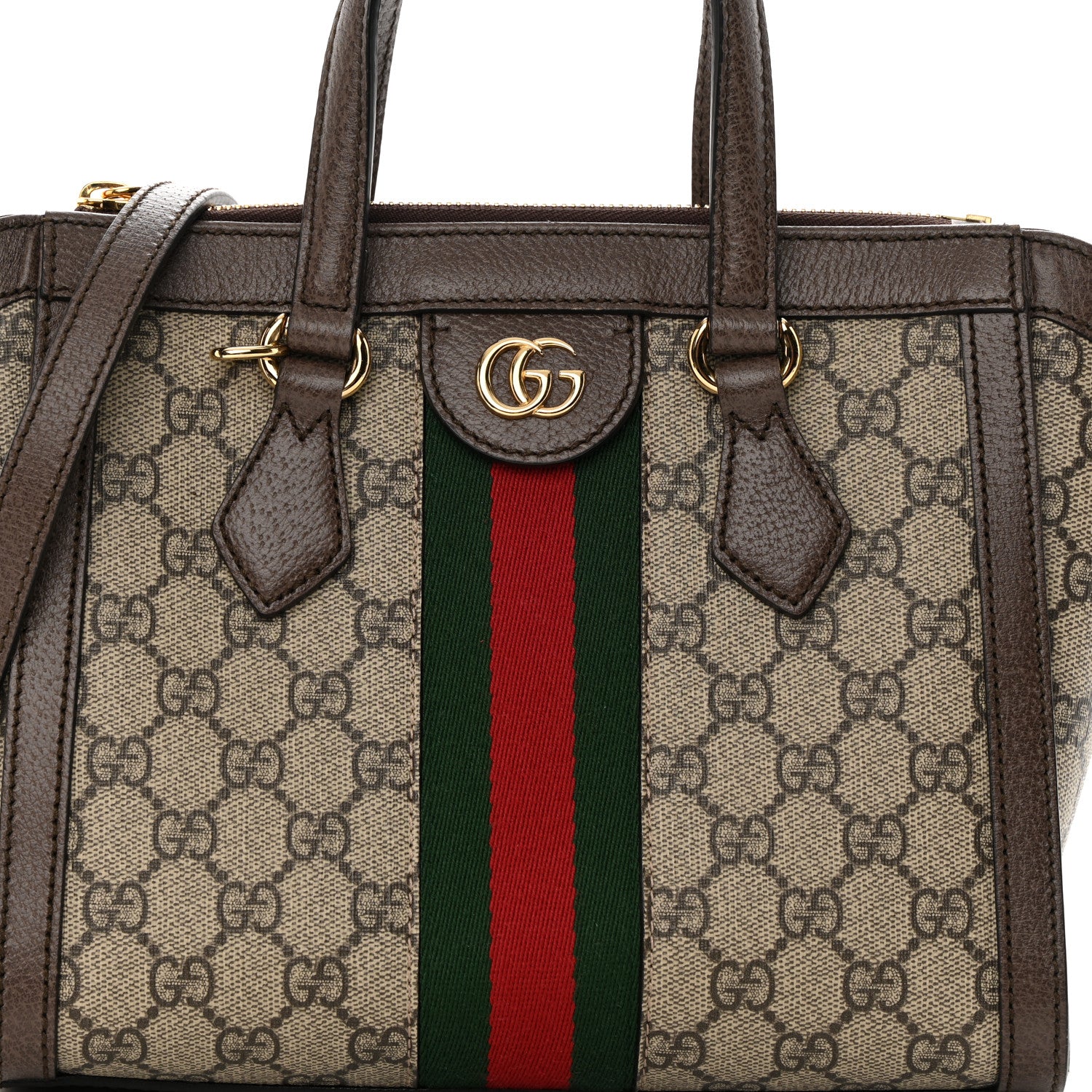 Gucci GG Supreme Monogram Small Ophidia Tote Bag Brown 8 of 13