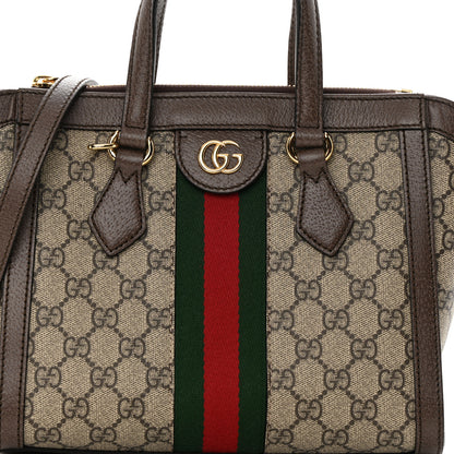 Gucci GG Supreme Monogram Small Ophidia Tote Bag Brown 8 of 13