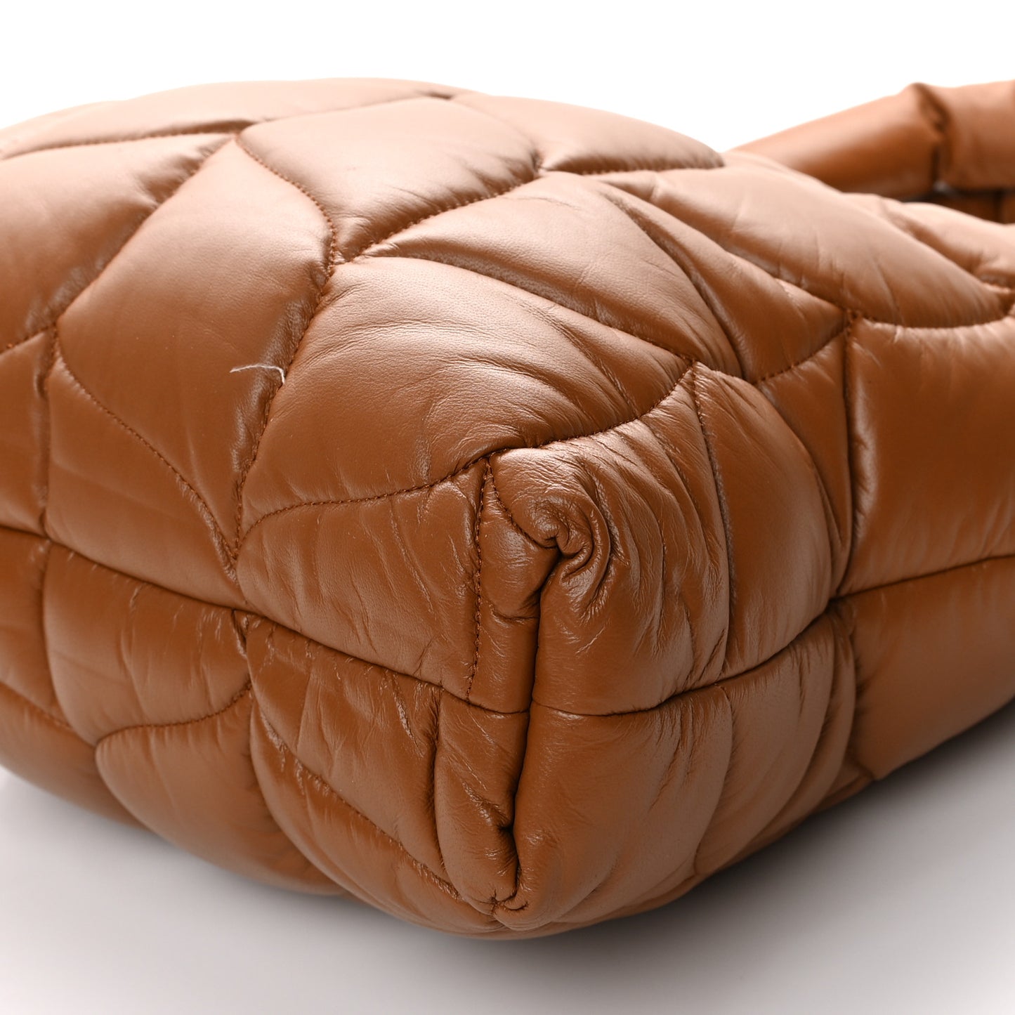Nappa Pillow Quilted Big Softie Tote Tobacco Brown