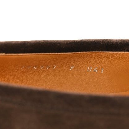 Gucci Luxury Suede GG Monogram Horsebit Mens Jordy Loafers 9 Night Cocoa 9 of 10