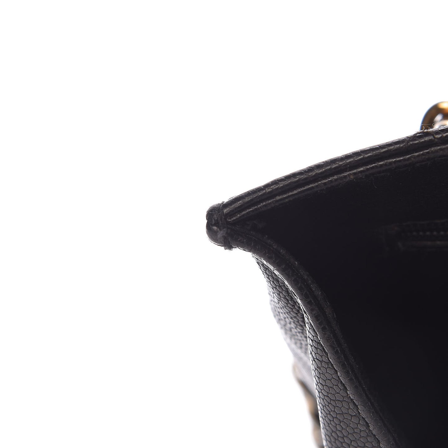 Caviar Stitched Shopper Tote Black