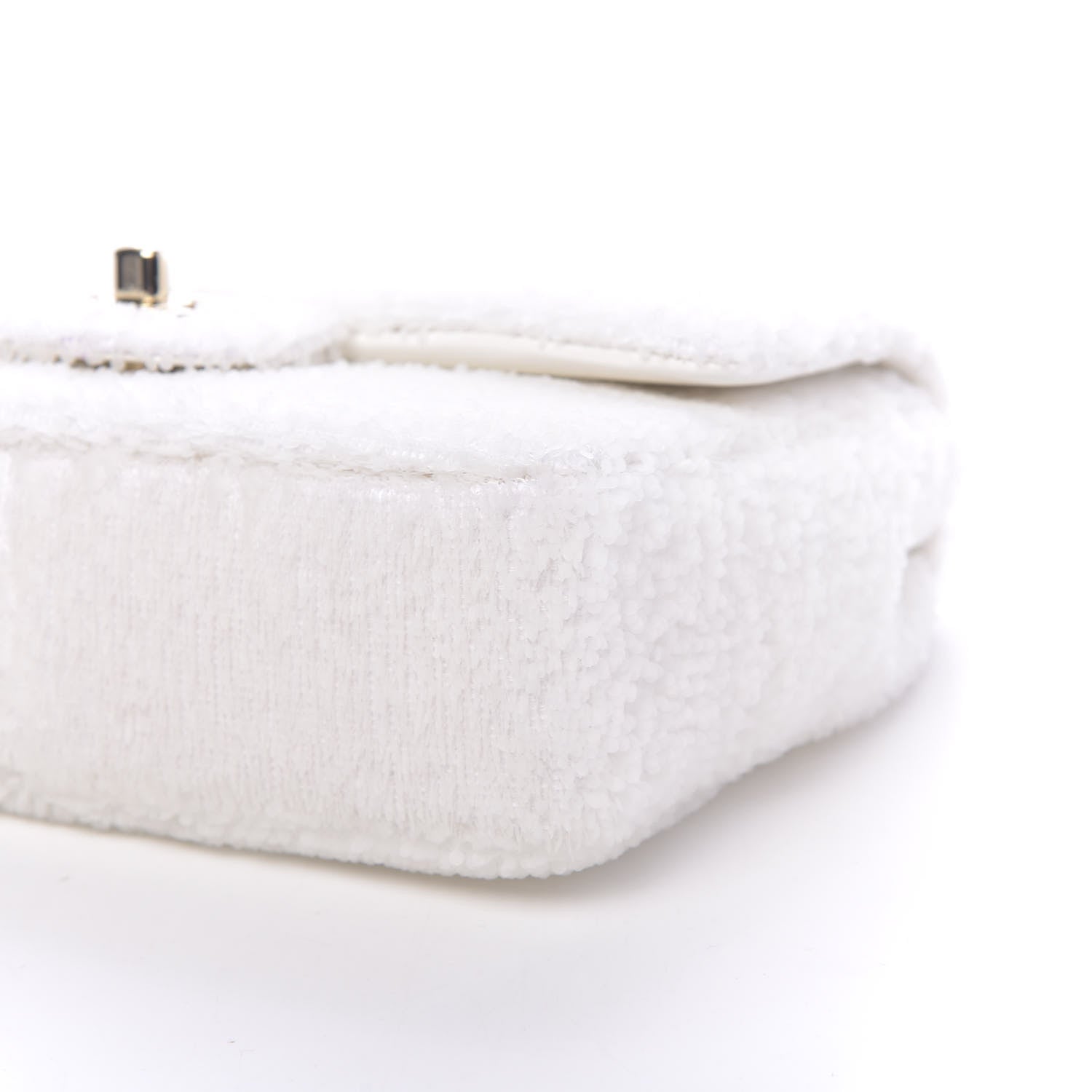 Chanel Sequin Mini Rectangular Flap White 9 of 10