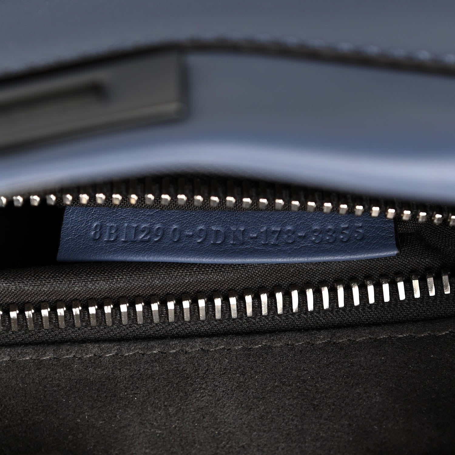 Fendi Calfskin Medium Peekaboo Iconic Satchel Blue 8 of 13