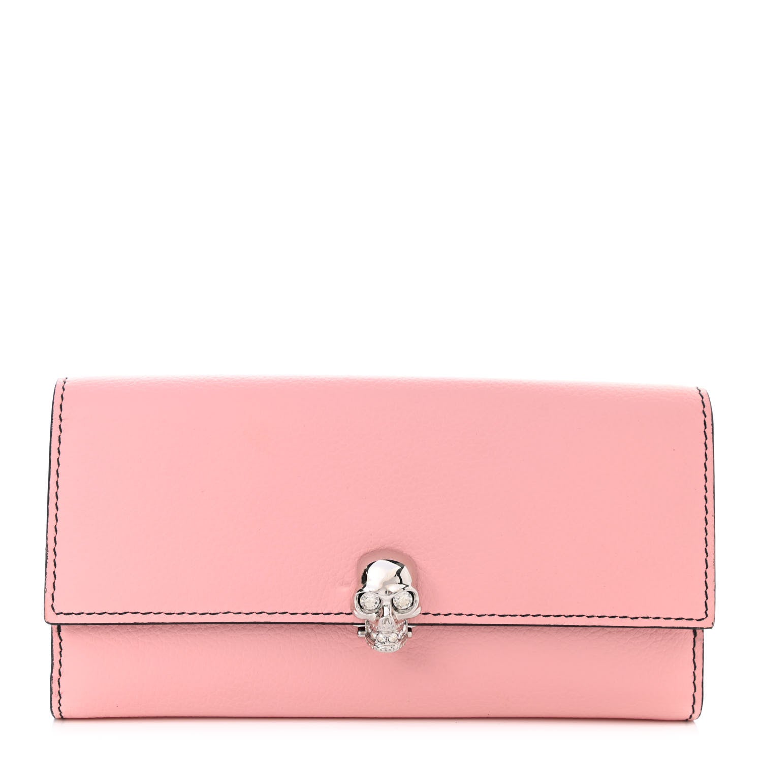 Alexander McQueen Calfskin Skull Continental Wallet Light Pink 1 of 11