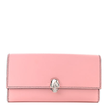 Alexander McQueen Calfskin Skull Continental Wallet Light Pink 1 of 11