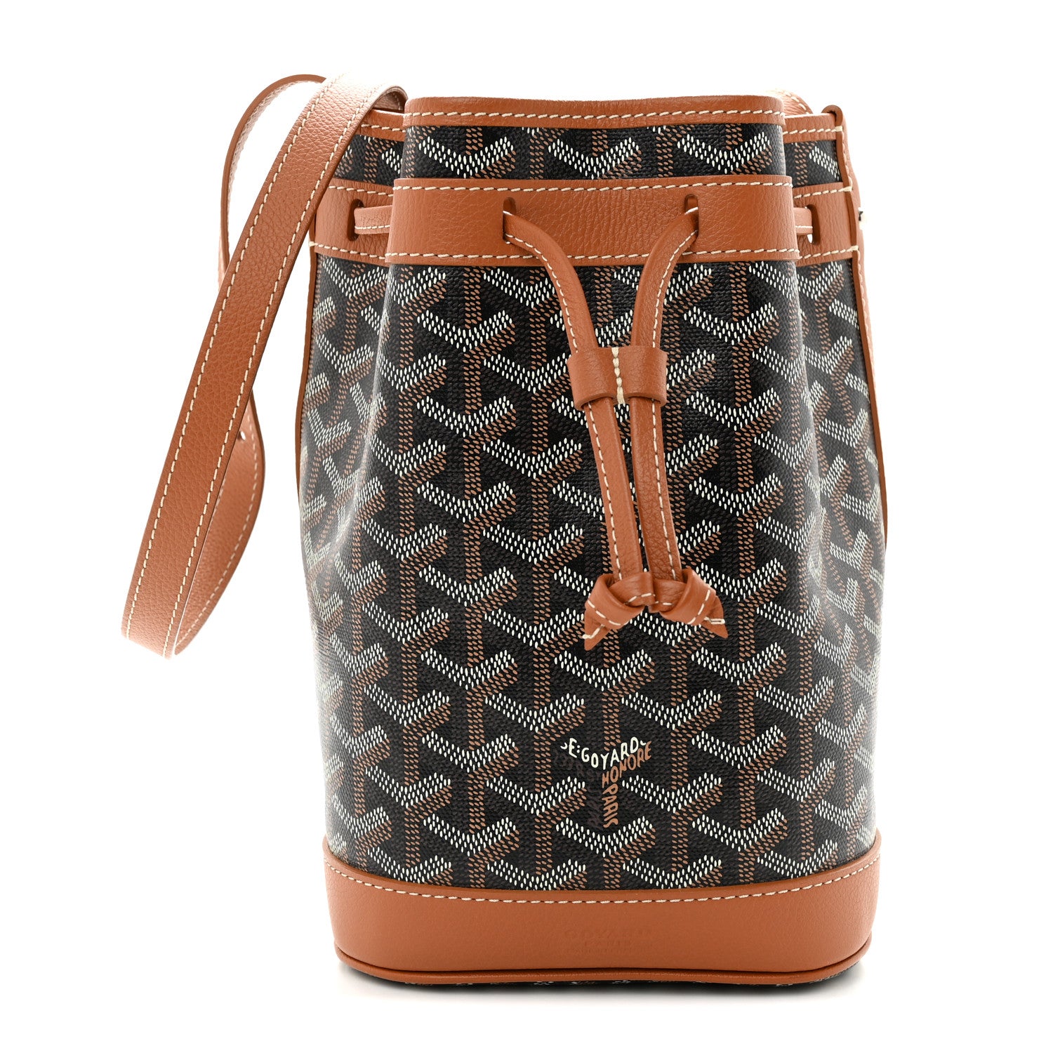 Goyard Goyardine Petit Flot Bucket Bag PM Black Gold 1 of 10