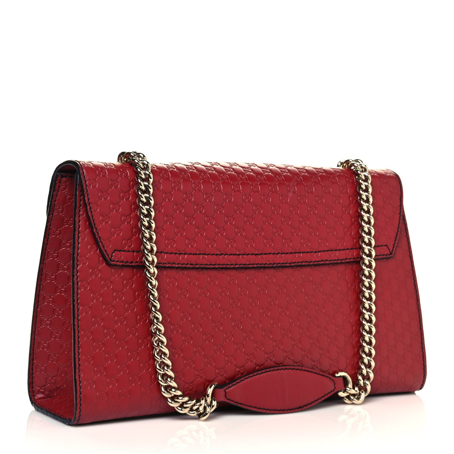 Gucci Microguccissima Medium Emily Chain Shoulder Bag Red 3 of 16