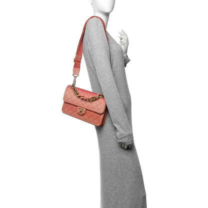 Chanel Caviar Quilted Medium Sunset On The Sea Flap Coral 2 of 10