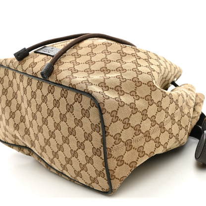 Gucci Monogram Dollar Calfskin O Drawstring Backpack Beige Ebony Testa di Moro Dark Chocolate 10 of 10