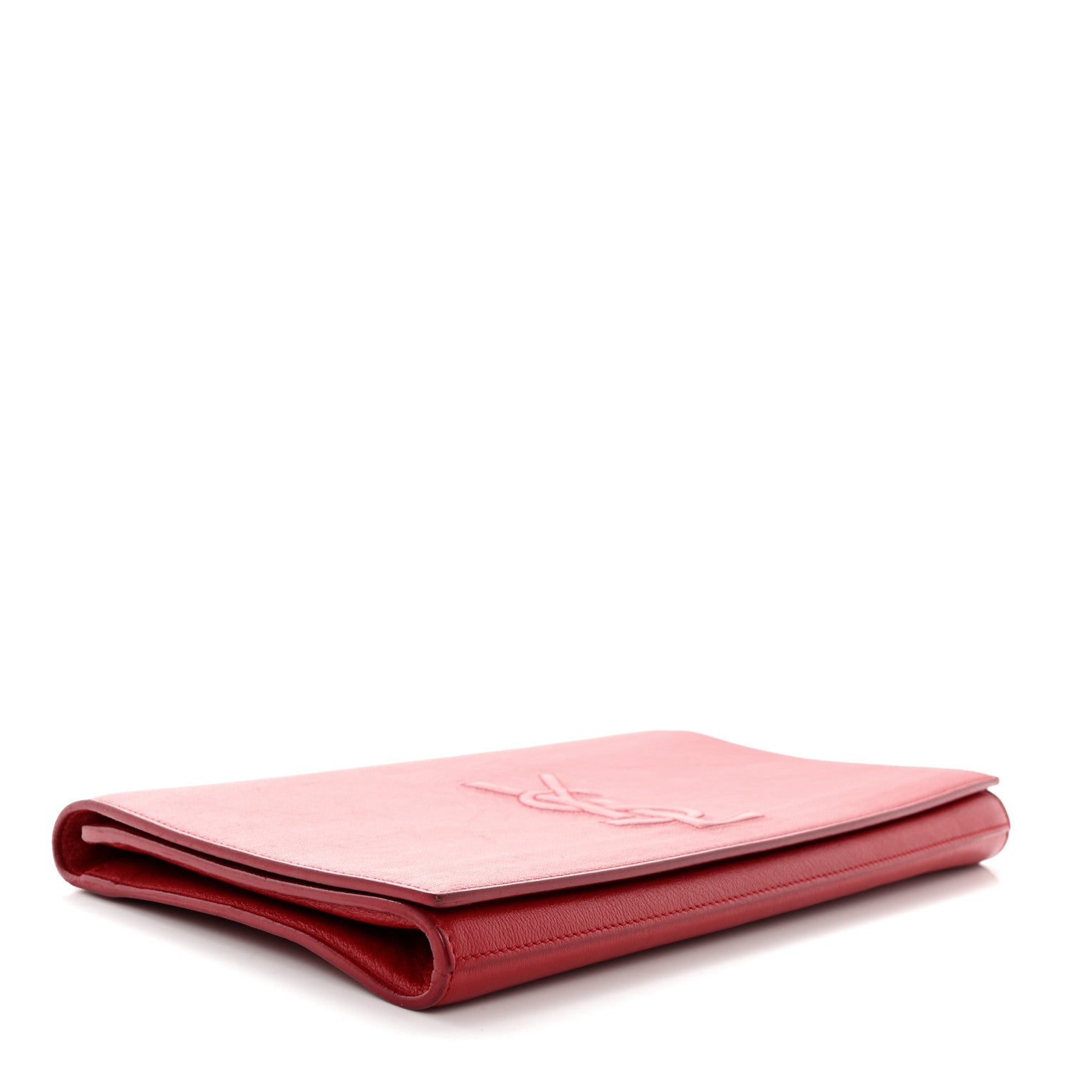 Saint Laurent Calfskin Monogram Large Belle De Jour Clutch Red 4 of 9