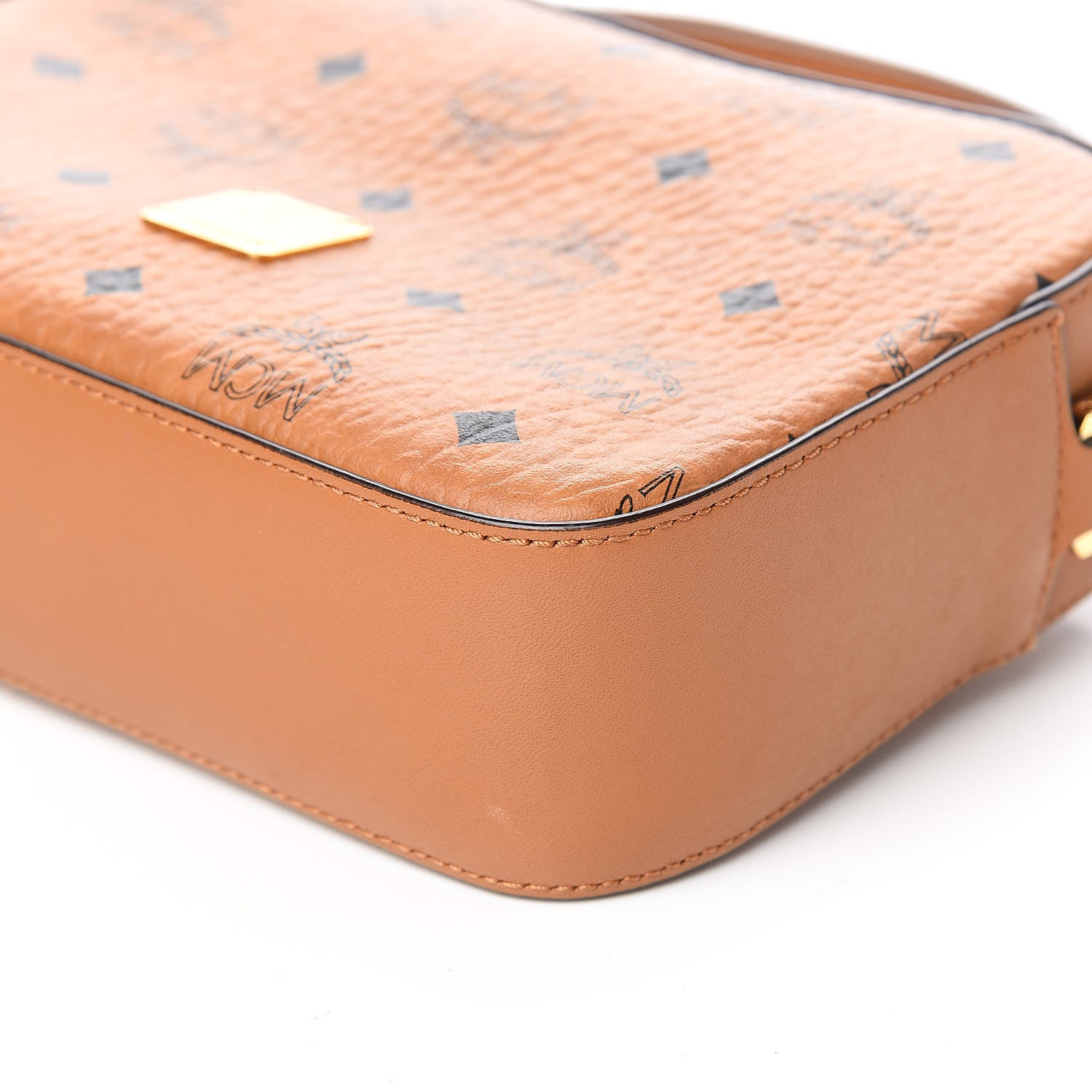 MCM Visetos Camera Crossbody Bag Cognac 8 of 9
