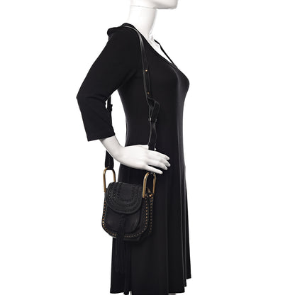 Chloe Calfskin Braided Mini Hudson Shoulder Bag Black 2 of 9