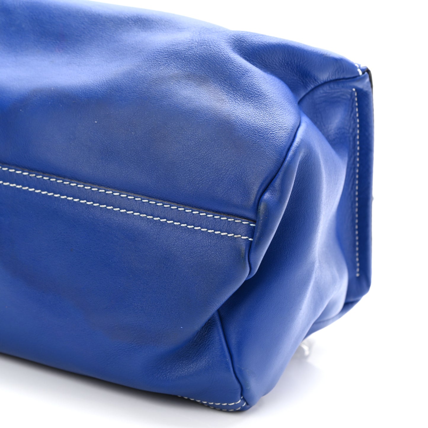 Calfskin Small Pandora Logo Strap Blue