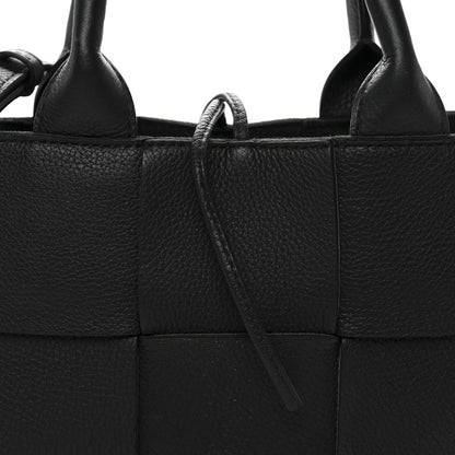 Bottega Veneta Grained Calfskin Intrecciato Mini Arco Tote Black 9 of 14