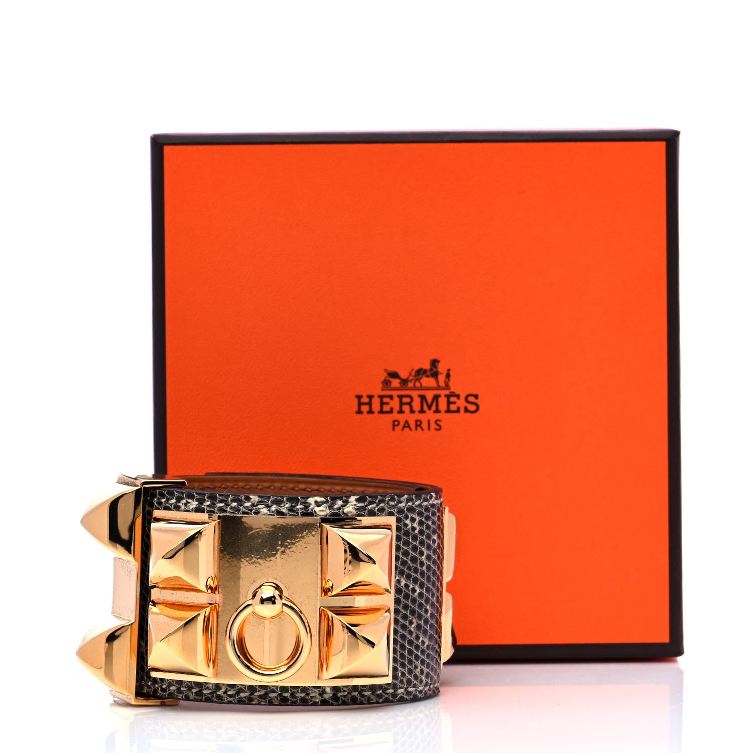 Hermes Lizard Collier De Chien CDC Bracelet S Ombre 6 of 6