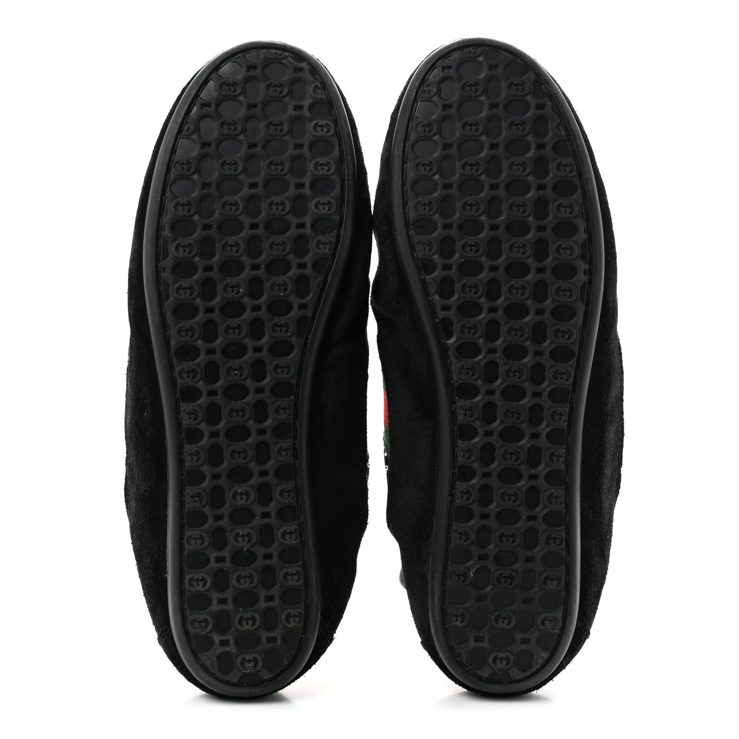 GG Suede Monogram Crystal Web Womens Sneakers 36 Black