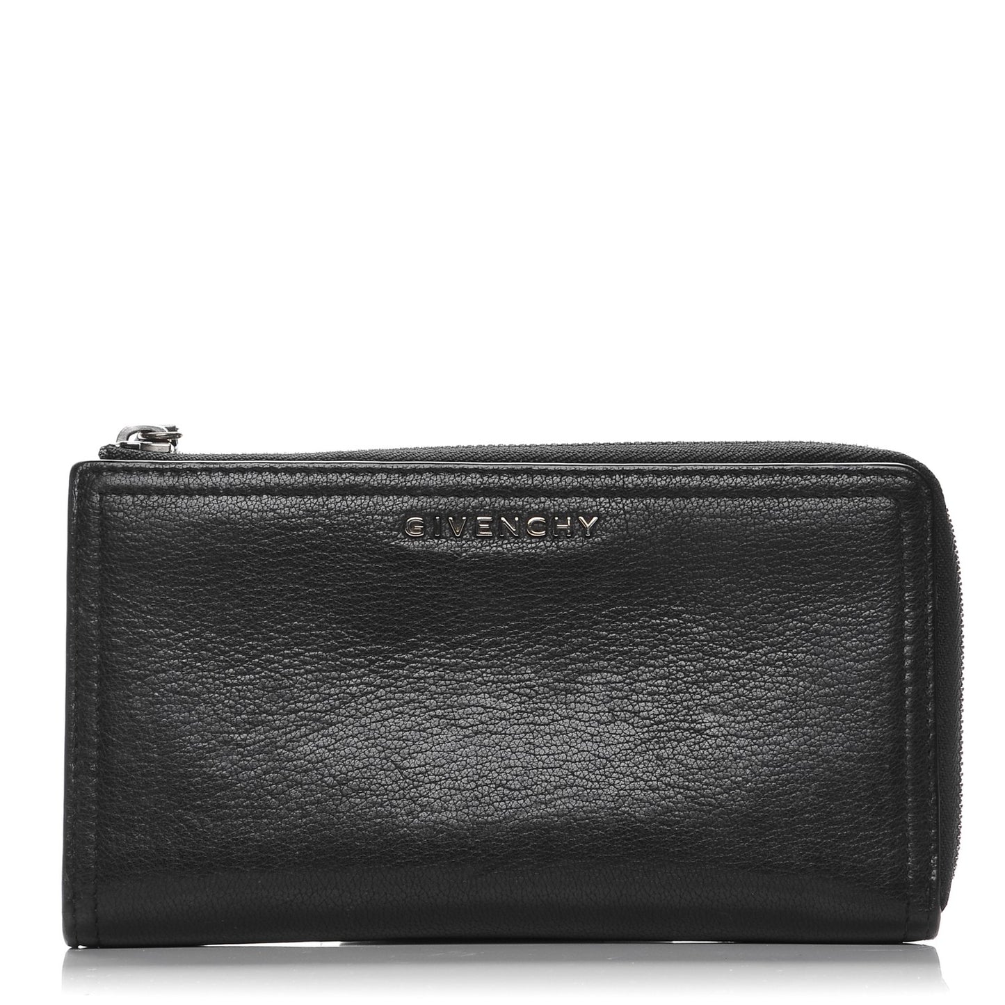 Sugar Goatskin Pandora Half Zip Long Wallet Black
