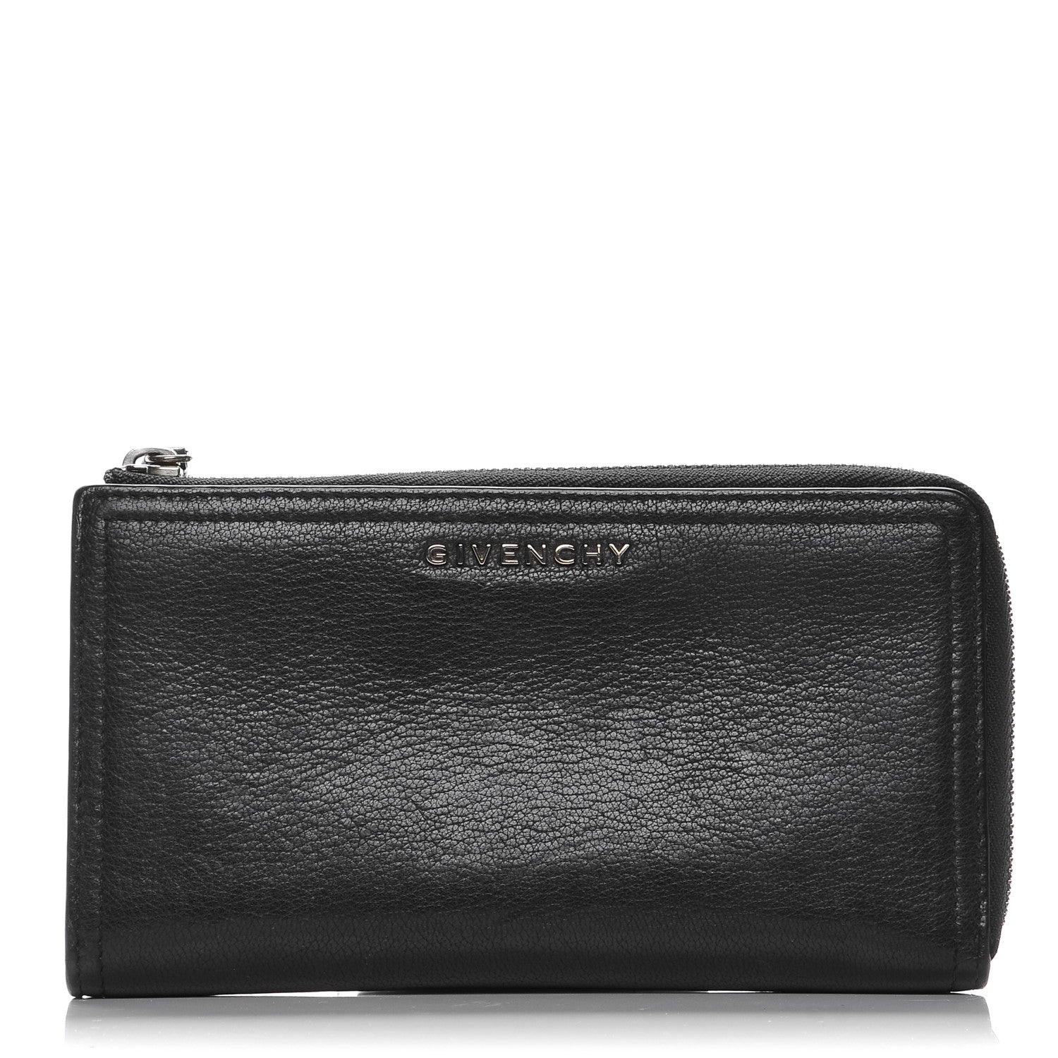 Givenchy Sugar Goatskin Pandora Half Zip Long Wallet Black 1 of 10