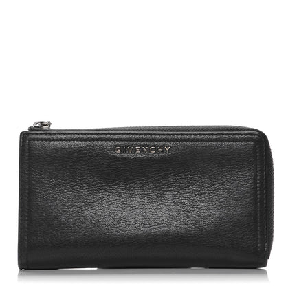 Givenchy Sugar Goatskin Pandora Half Zip Long Wallet Black 1 of 10