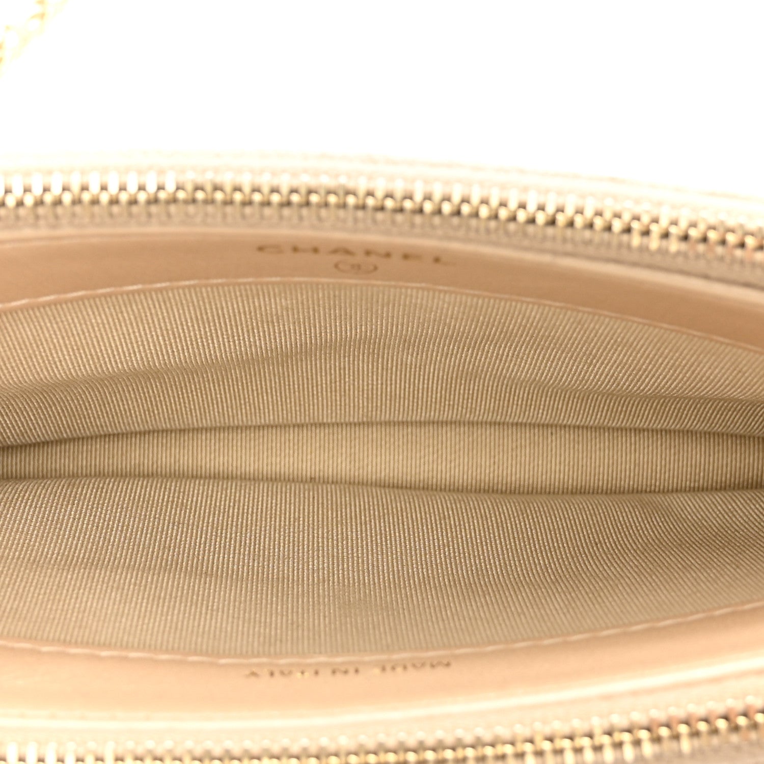 Chanel Metallic Lambskin Quilted Small Clutch With Chain Gold 6 of 12