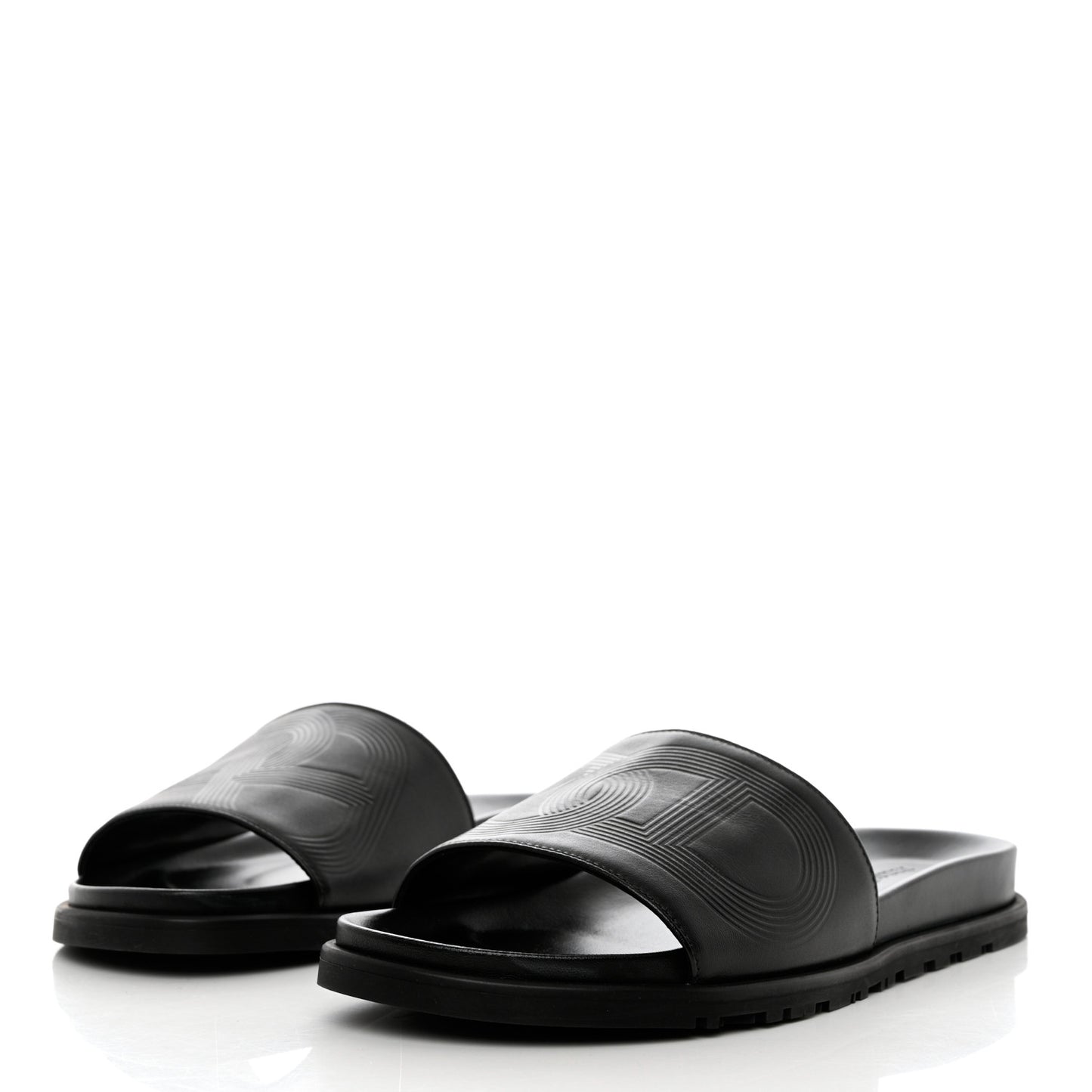 Calfskin Mens Biarritz Sandals 41.5 Black