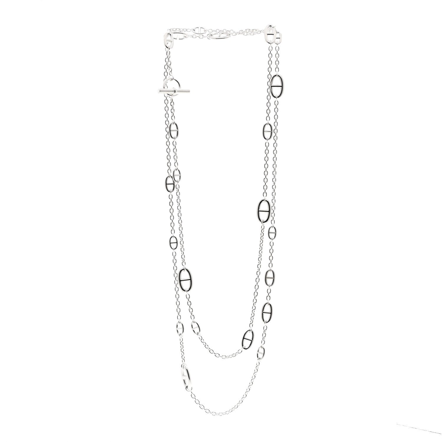 Hermes Sterling Silver Farandole Necklace 160 3 of 6
