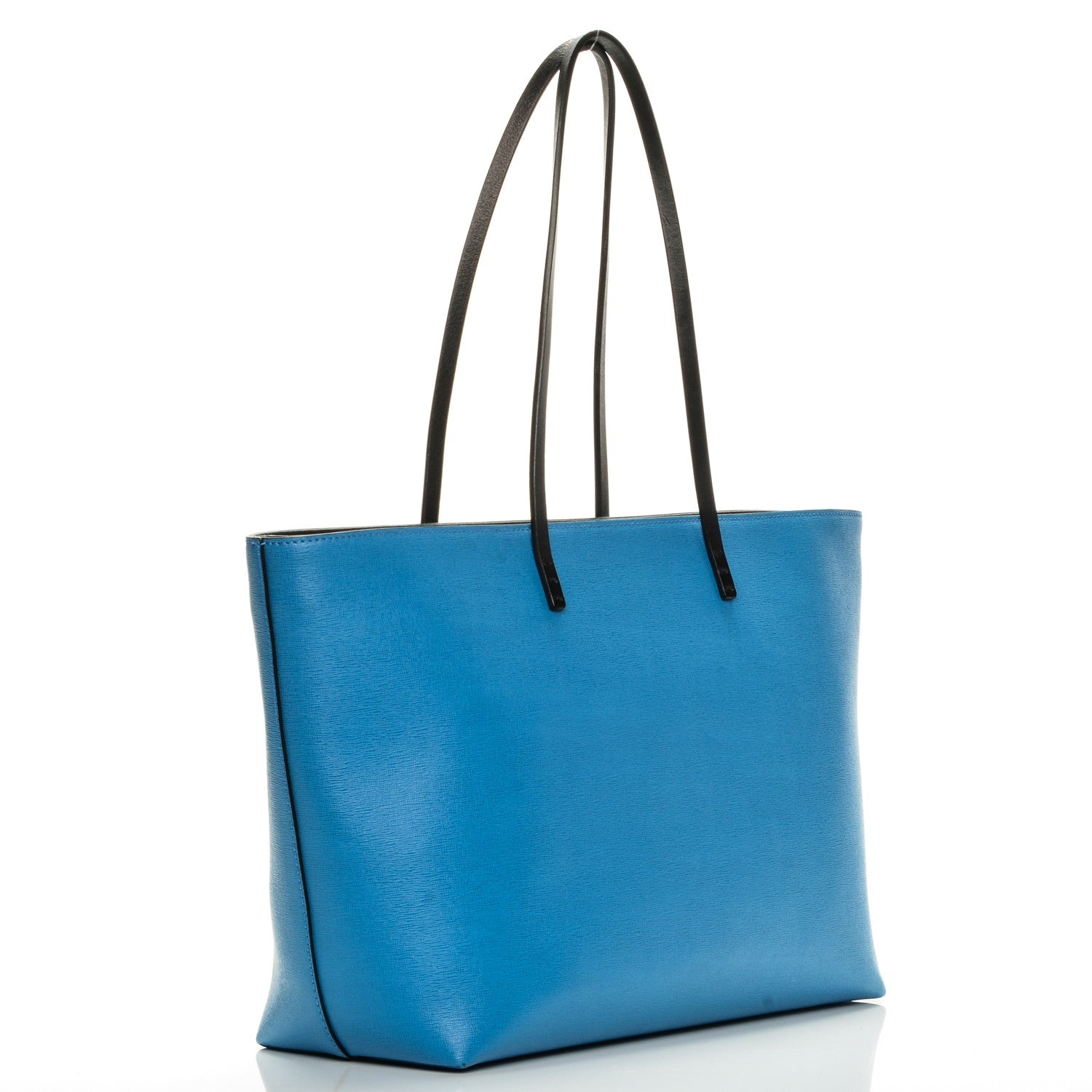 Fendi Vitello Elite Cuoio Monster Buggies Medium Roll Tote Blue Royal Black 3 of 7