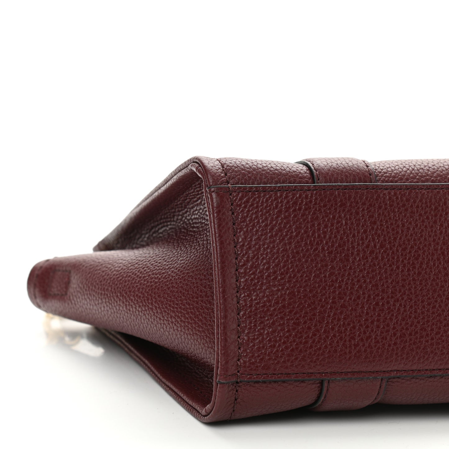 Grained Calfskin Small The Tote Bag Burgundy