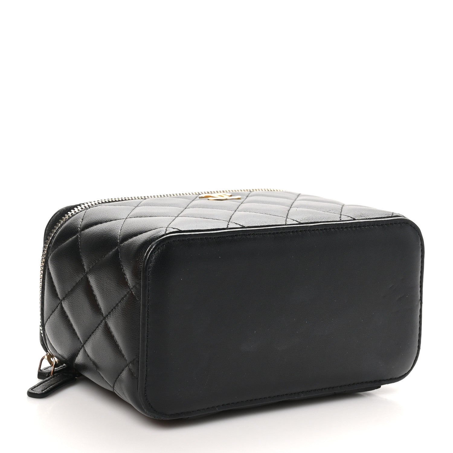 Chanel Lambskin Quilted Small Top Handle Vanity Case With Chain Black 4 of 10